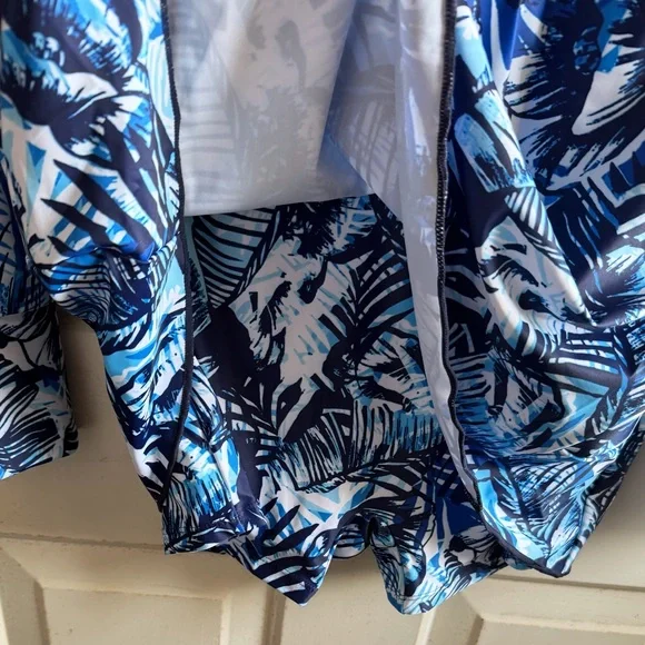 Cagola Active Blue Leaf Swimdress - Picture 3 of 4